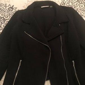 Isaac Mizrahi Live QVC Black Quilted Moto Jkt sz M